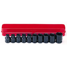 1/2" Набор головок 6-гр. ударных 10 пр. (3/8" - 15/16") (FORCE 4109S)