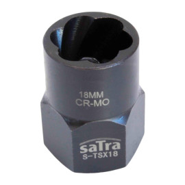 Голівка ударна Cr-Mo для злизаних гайок 6-гр. 1/2" 18 мм SATRA S-TSX18