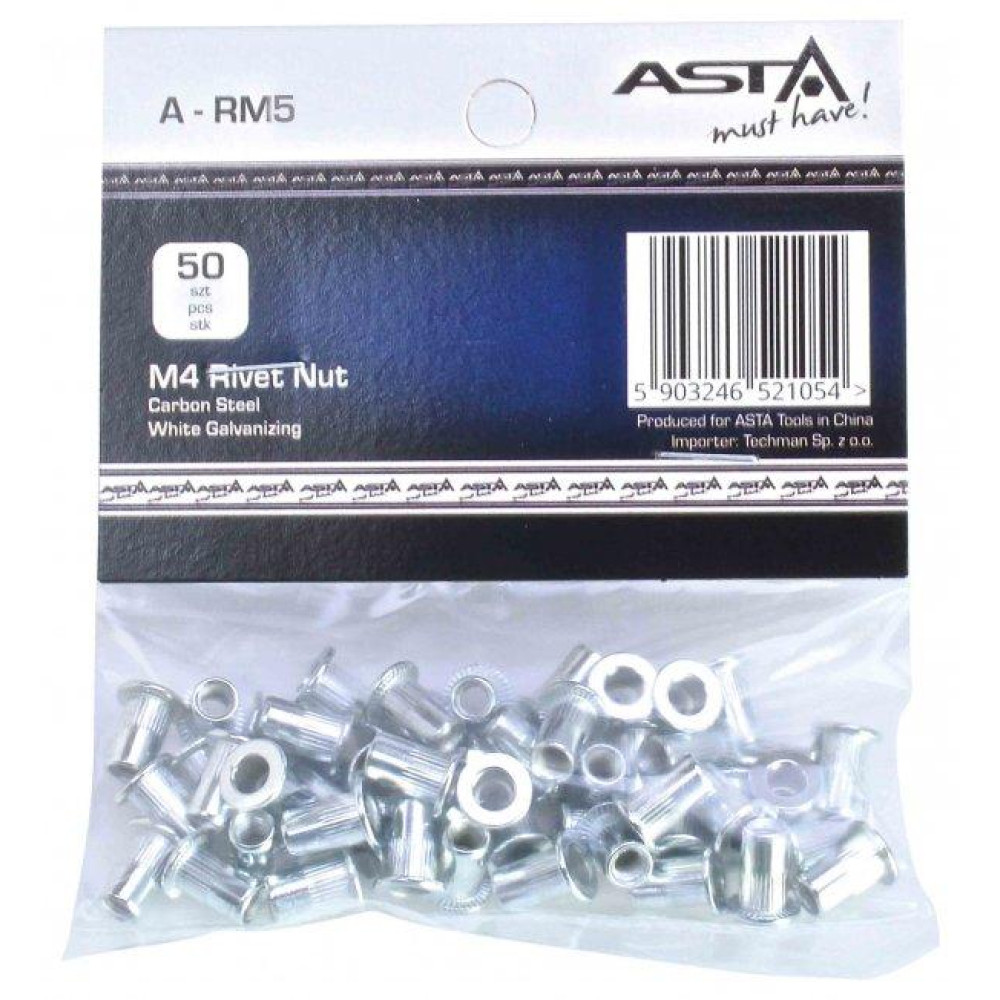 Заклепки різьбові М5, 50 шт. ASTA A-RM5