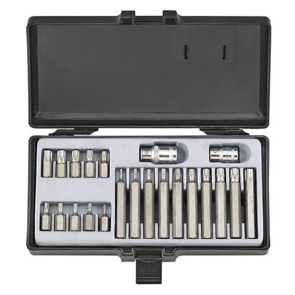 3/8" и 1/2" Набор бит Torx с отверстием 22 пр. (Т10Н-Т55Н) (FORCE 4222)