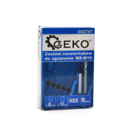 Набір фрез та розгорток М8-М10, 9 одиниць GEKO G02797
