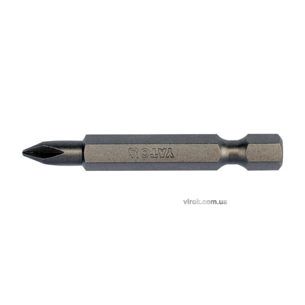 Насадка викруткова YATO : "Philips" PH1 x 50 мм. HEX 1/4". 10 (Уп/Шт.) [20/100]
