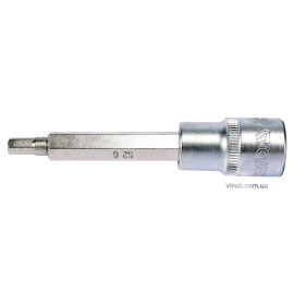 Головка торцева з насадкою HEX YATO : квадрат 1/2". HEX M6, L= 100 мм. подовжена [20/120]