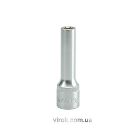 Головка торцева 6-гранна YATO : подовжена, квадрат 1/2", М= 9 мм, L= 76 мм [12/60/120]