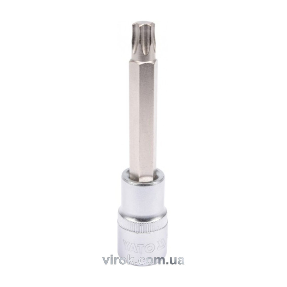 Головка торцева до квадрату 1/2" YATO з насадкою "TORX" подовжена Т50, L= 100 мм [20/120]