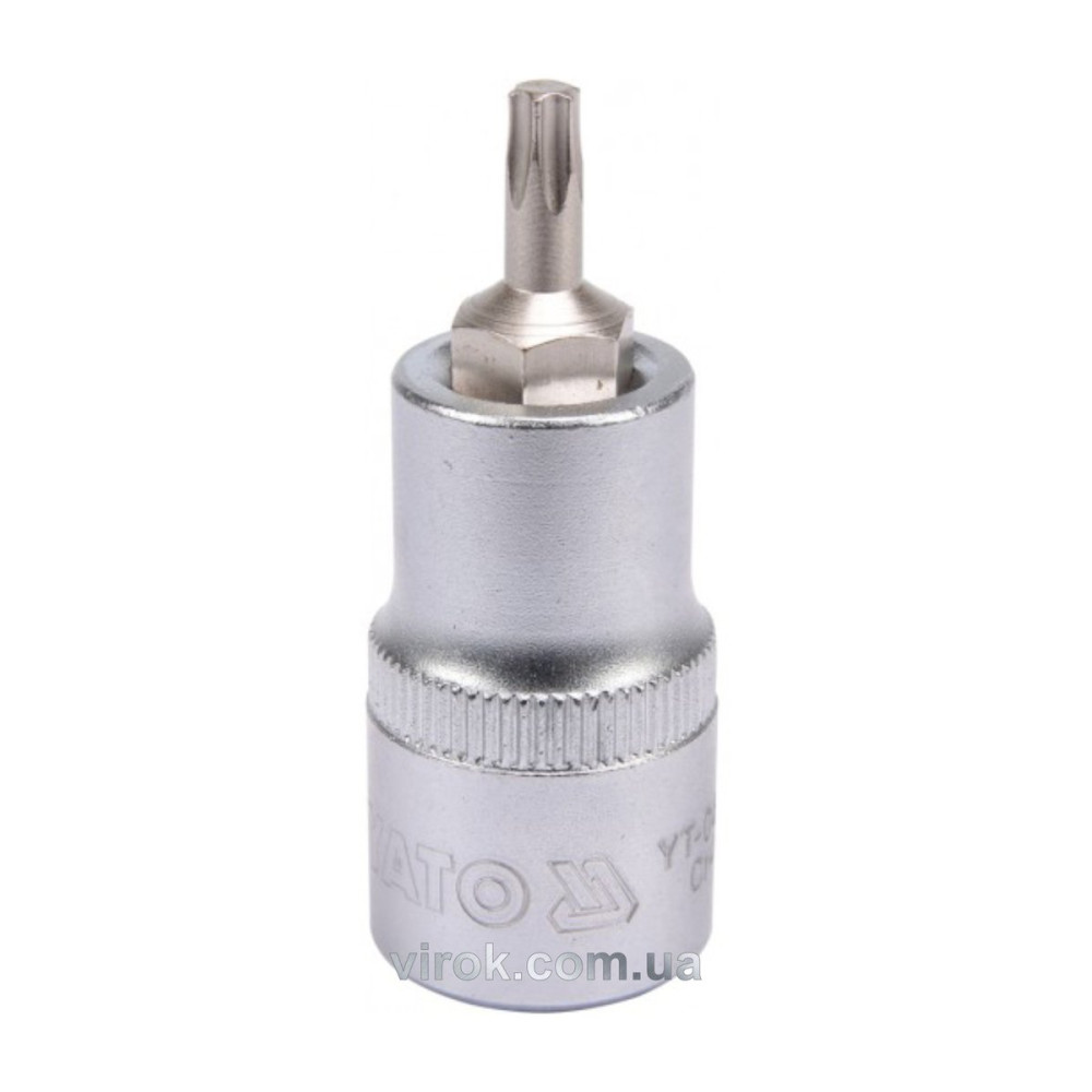 Головка торцева до квадрату 1/2" YATO з насадкою "TORX" Т25, L= 55 мм [40/240]