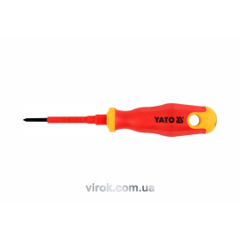 Викрутка хрестова діелектрична ізольована YATO : PH0 x 60 мм. VDE до 1000V [12/120]