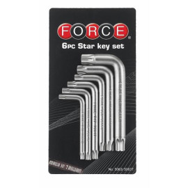 Набор ключей Torx Г-обр. с отверстием 6 пр. (Т40Н-Т60Н) (FORCE 5063T)