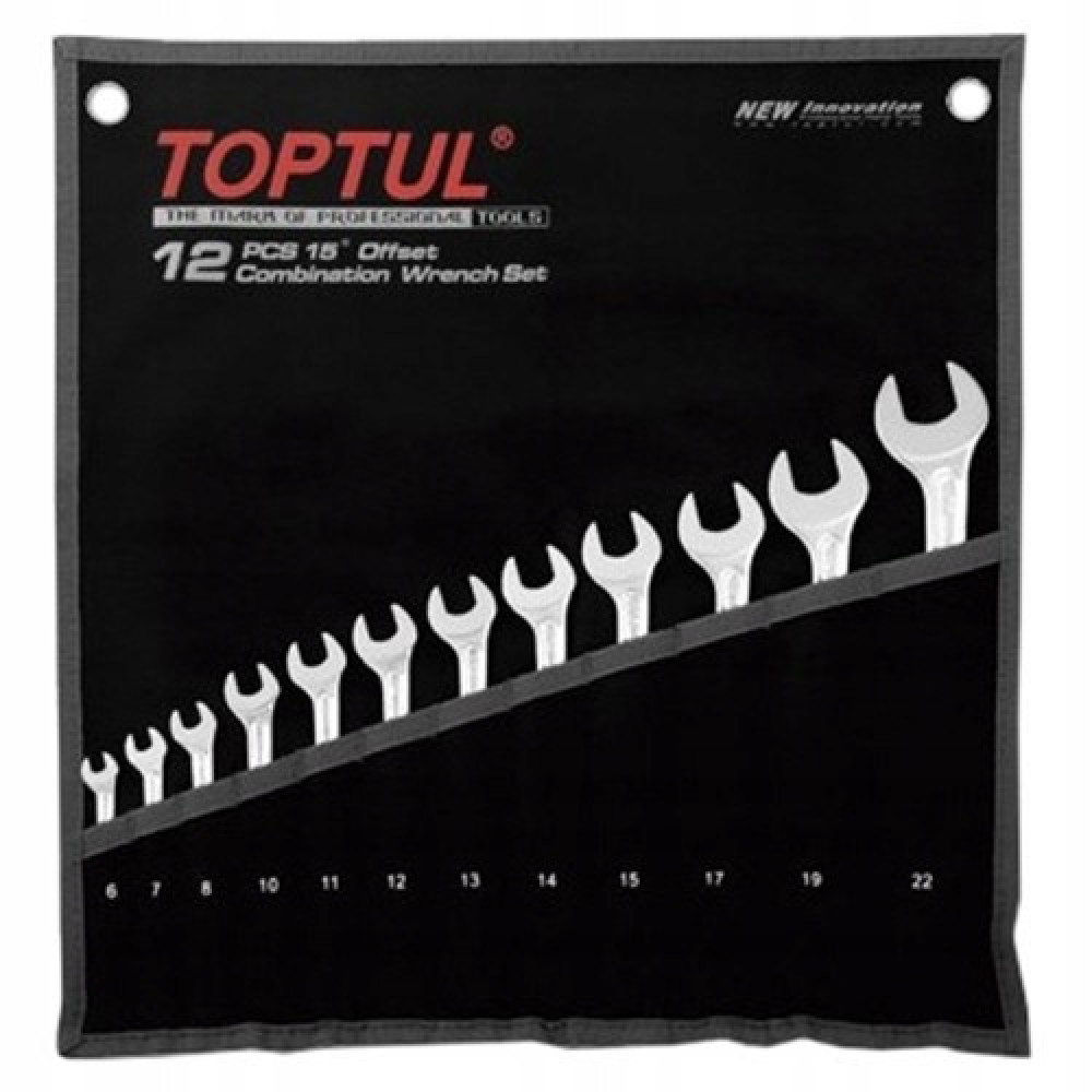 Набор ключей комбинированных TOPTUL 12 шт. 6-22 Hi-Performance GPAX1202