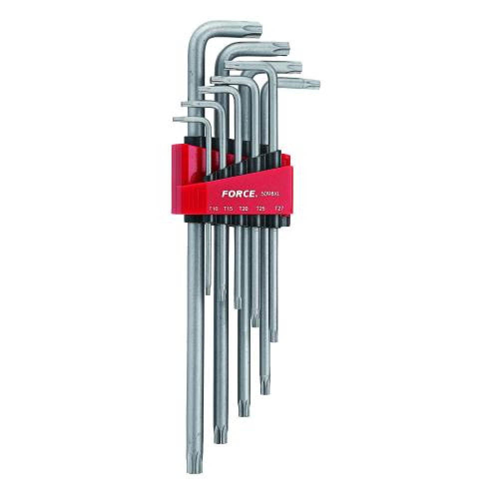 Набор ключей Torx Г-обр. с отверстием экстрадлинных 9 пр. (T10H-T50H) (FORCE 5098XLT)