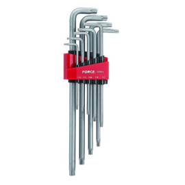 Набор ключей Torx Г-обр. с отверстием экстрадлинных 9 пр. (T10H-T50H) (FORCE 5098XLT)