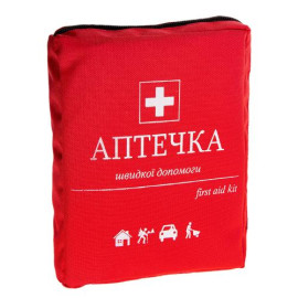 Аптечка медицинская автомобильная  (07-271-А), 16ед. 21шт. красный мягкий футляр