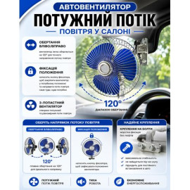Вентилятор 6" ВН.12.604/HF-304 метал. 12 В