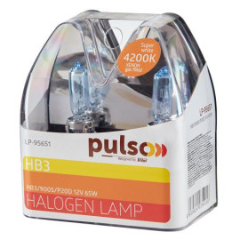 Лампы PULSO/галогенные HB3/9005/P20D 12v65w super white/plastic box