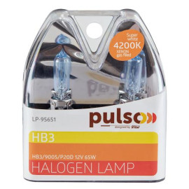 Лампы PULSO/галогенные HB3/9005/P20D 12v65w super white/plastic box