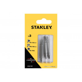 Набір насадок викруткових двосторонніх STANLEY : PH1-SL5 PH2-SL6 PZ1-PZ2 x 48 мм, 3 (Шт/Уп.)