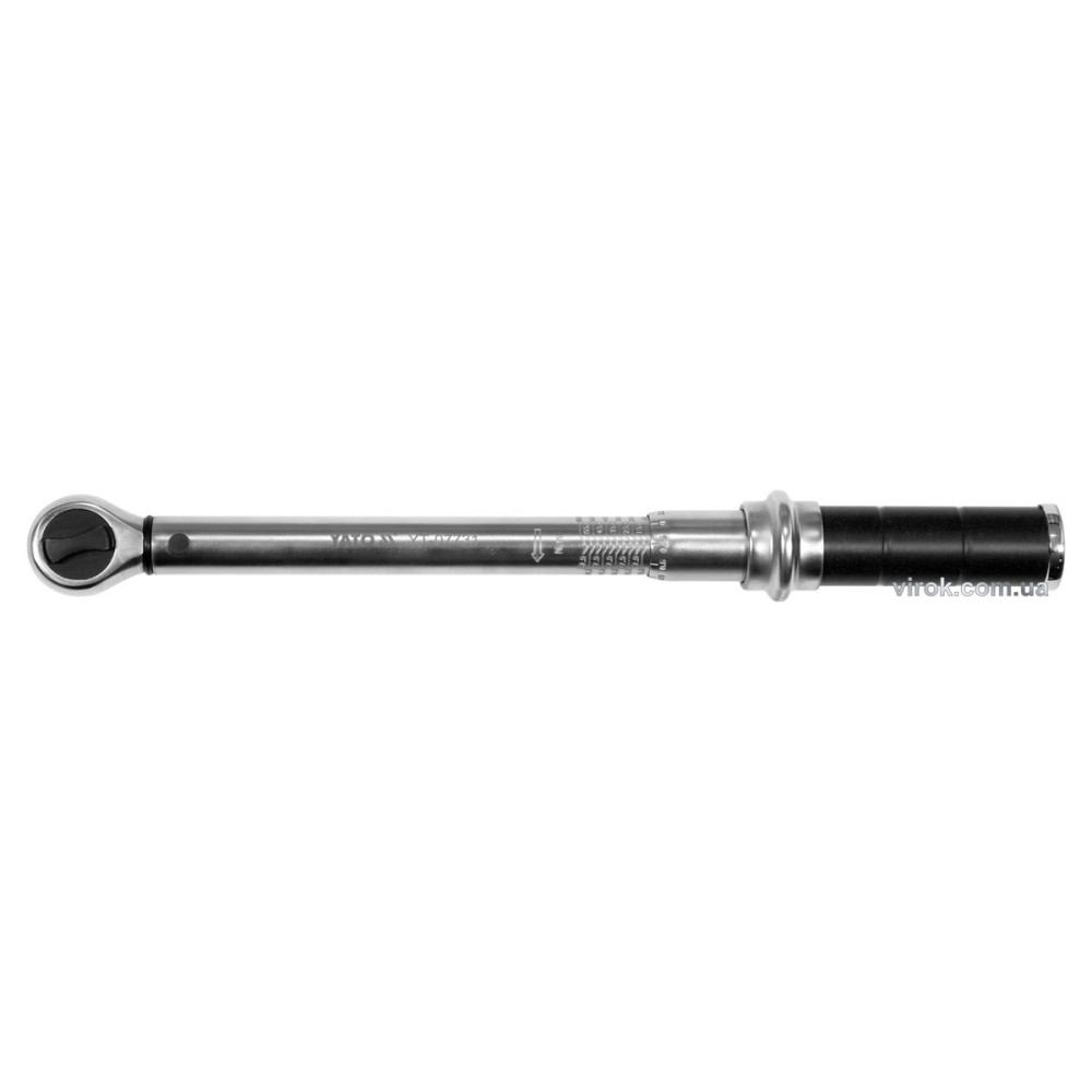Ключ динамометричний YATO : квадрат 3/8", F= 10- 60 Нм, L= 362-385 мм YT-07731