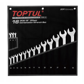 Набор ключей рожково-накидных TOPTUL 16 шт. 7-32 Hi-Performance GPAX1601