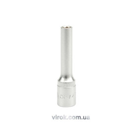 Головка торцева 6-гранна YATO : подовжена, квадрат 1/4", М= 4,5 мм, L= 50 мм [24/240/480]