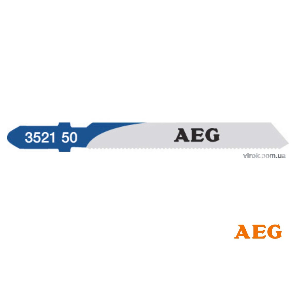 Полотно до елект лобзика по тонк. лист. мет AEG;  t= 1.5-4 мм, l= 55мм, крок зуб- 1.2 мм, уп. 5шт DW