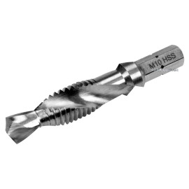 Свердло-мітчик YATO М10 х 1.5 мм, HSS М2, HEX-1/4", l= 59/15 мм [20/200]