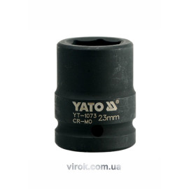 Головка торцева ударна 6-гранна YATO : квадрат 3/4", М= 23 мм, L= 50 мм [16/64]