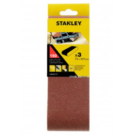 Стрічка шліфувальна STANLEY : 75 x 457 мм, P150, 3 (Шт/Уп) DW