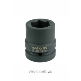 Головка торцева ударна 6-гранна YATO : квадрат 1", М= 30 мм, L= 60 мм [6/24]