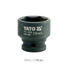 Головка торцева ударна 6-гранна YATO : квадрат 1/2", М= 29 мм, L= 48 мм [22/88]