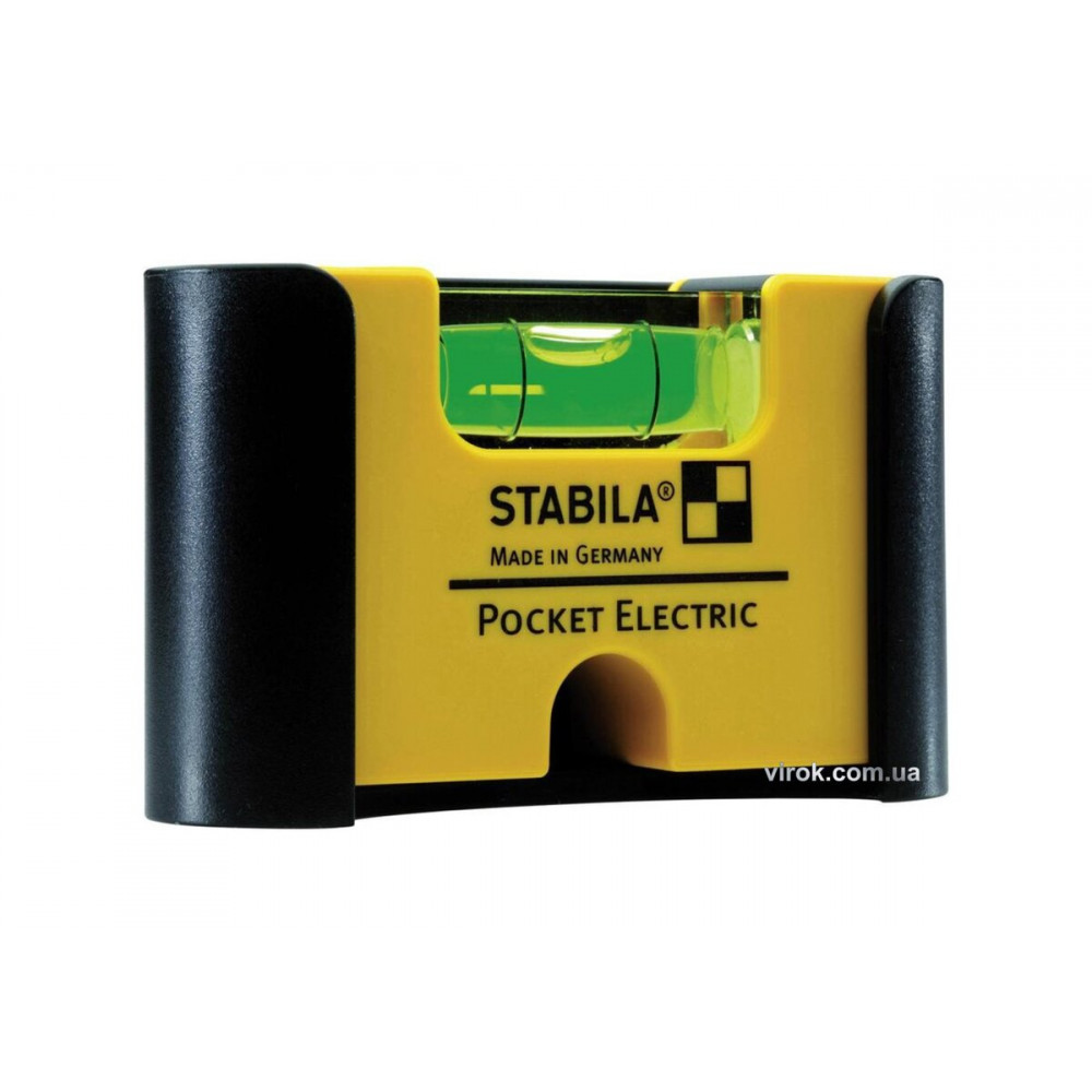 Рівень - міні STABILA Pocket Electric PRO для електриків магнітний, 1 капсула, кріп-чохол 7 х2 х4 см
