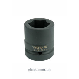 Головка торцева ударна 6-гранна YATO : квадрат 1", М= 33 мм, L= 61 мм [6/24]
