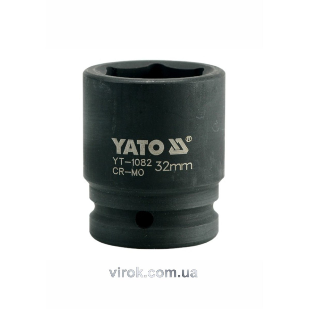 Головка торцева ударна 6-гранна YATO : квадрат 3/4", М= 32 мм, L= 56 мм [12/48]
