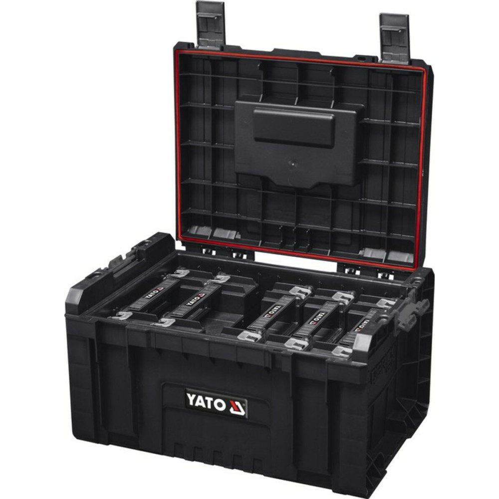 Ящик з 5 секціями для органайзерів YATO 240х 450х 320 мм, 23В для складаних модулів S12, S1 [1]