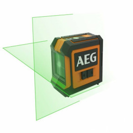 Нівелір лазерний AEG; дальність- 20 м, точність- 0,4 мм/1м, гориз. і вертик. зелені промені з облад.