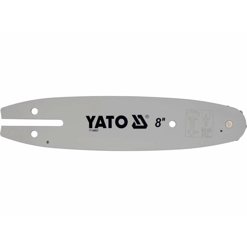 Шина для пили YATO l= 8"/ 20 см (33 ланки)3/8" (9,52 мм)Т-0,322" (8,2 мм)для ланцюгів YT-849479 [20]