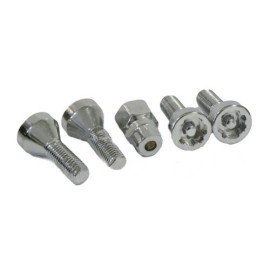Набор секреток на литые диски 5 пр., L=21 мм (M12 x 1.5RH) (FORCE 645105)