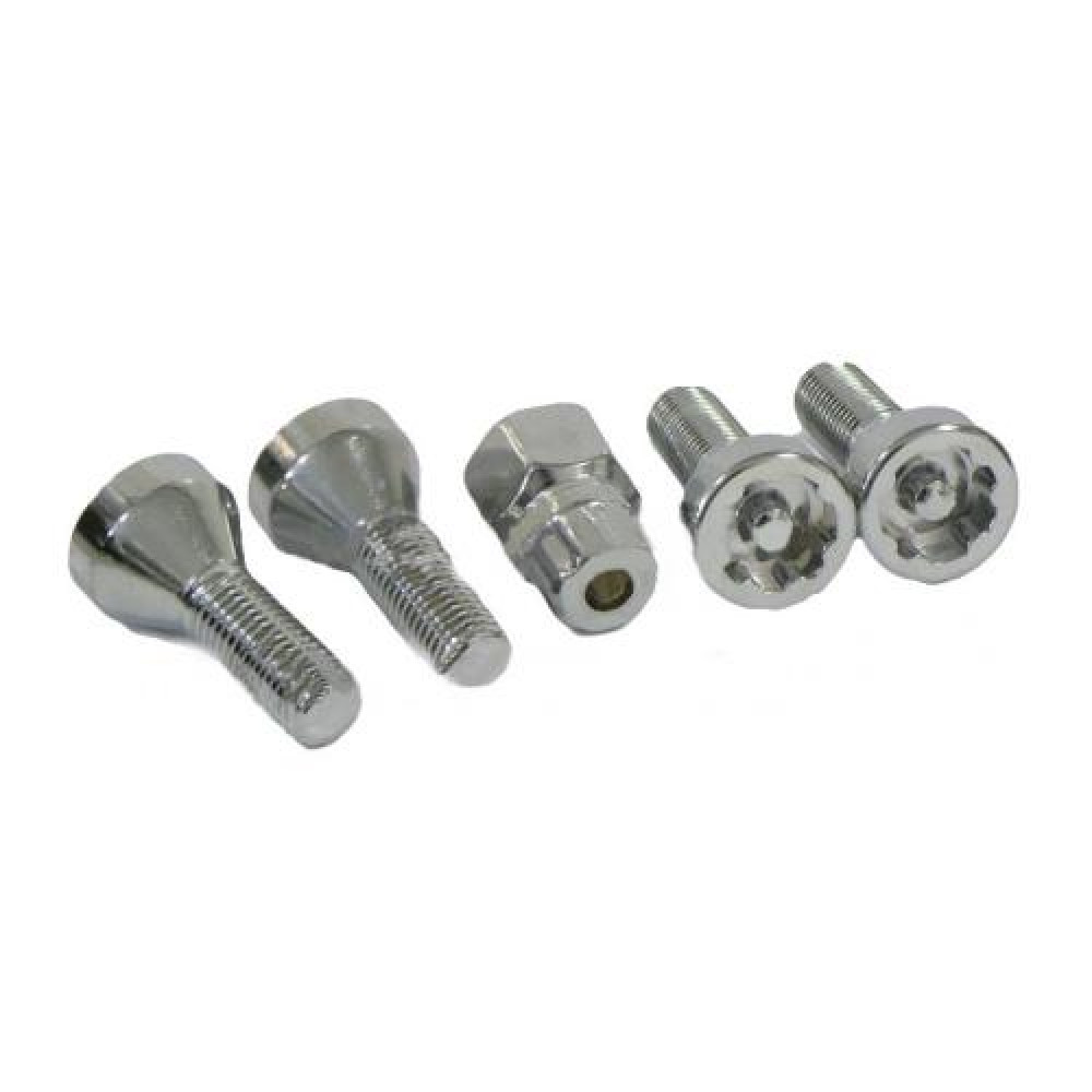 Набор секреток на литые диски 5 пр., L=21 мм (M12 x 1.5RH) (FORCE 645105)