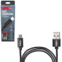 Кабель VOIN CC-1801M BK, USB - Micro USB 3А, 1m, black (быстрая зарядка/передача данных)