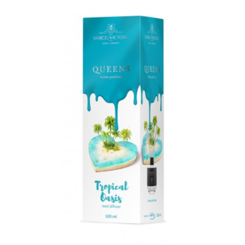 Ароматизатор жидкий для дома/офиса Tasotti "Car&Home" QUEENS White 100ml Tropical Oasis