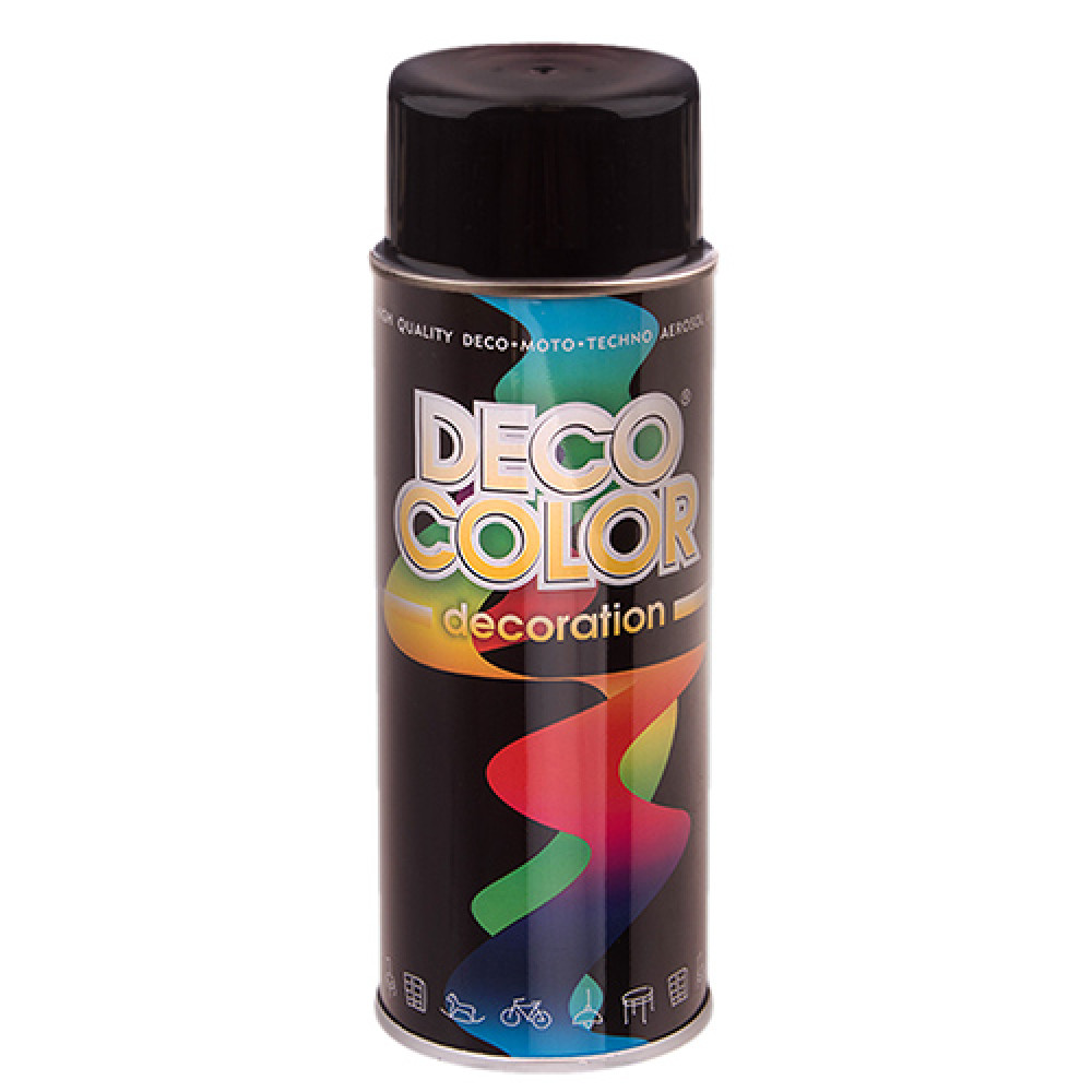Deco Color Краска аэроз. 400ml Decoration/чёрный мат (RAL9005/200123/720156)