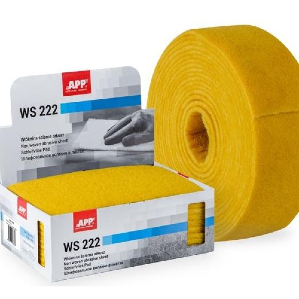 APP Наждачка волокнистая WS 222  150 x 230 mm, золотая (10 шт), микрозернистая