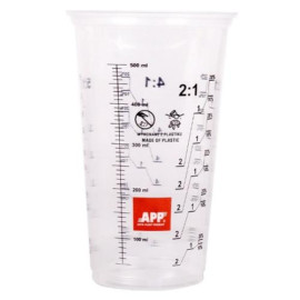 APP Стакан с пропорциями и рисками для смешивания лаков и красок Cup Eco 500 500ml (уп.50)