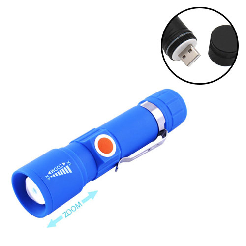 Фонарь  диодный Police BL-416-XPE, ЗУ USB, встроенный аккумулятор, zoom