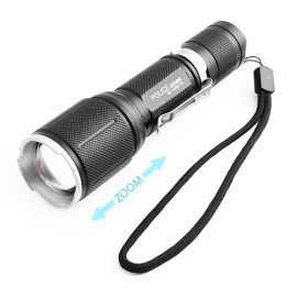 Фонарь  диодный Police BL-1860-T6, 1x18650, ЗУ 220V/12V, zoom, BOX