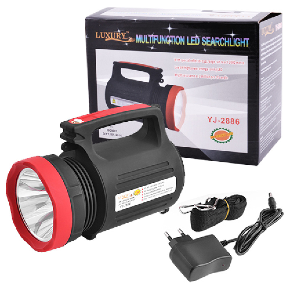 Фонарь переносной Luxury 2886-5W+22SMD, power bank, встр. аккумулятор, ЗУ 220V