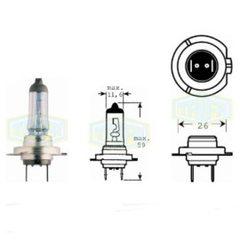 Лампа автомобильная  Галогенная лампа Trifa H7/H1 12V 55W Spare kit (01607-287)