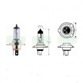 Лампа автомобильная  Галогенная лампа для фары H4 12V 100/90W (1611)