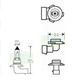 Лампа автомобильная  Галогенная лампа для фары HB4 12V 55W (1621)