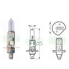 Лампа автомобильная  Галогенная лампа для фары Trifa H1 12V 55W Xenon +50% (51650)