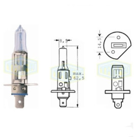 Лампа автомобильная  Галогенная лампа для фары Trifa H1 12V 55W Xenon blue (61655)
